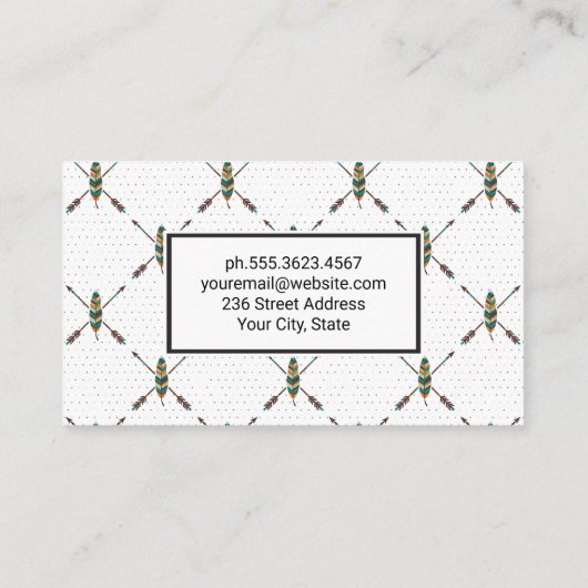 Ventilatorpatroon | Boho Stylish Visitekaartje (Achterkant)