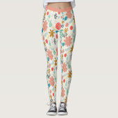   ventilatorpatroon Floral Design Yoga Leggings (Voorkant)