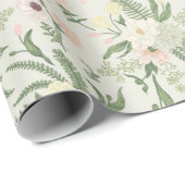 Ventilatorpatroon met groene tuinvloer cadeaupapier (Rol Hoek)