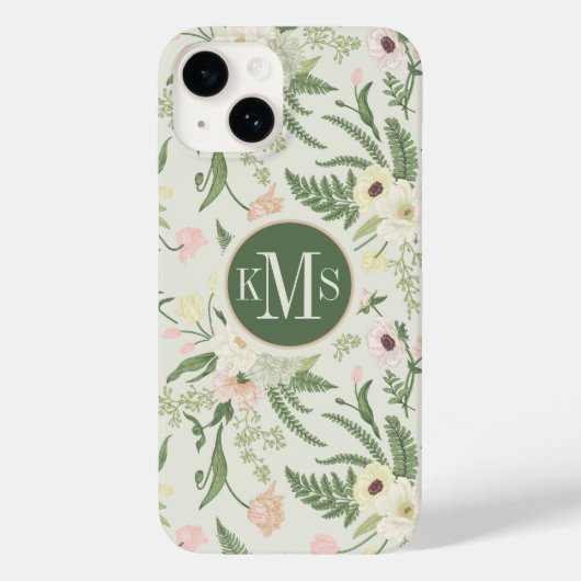 Ventilatorpatroon met groene tuinvloer Case-Mate iPhone case (Achterkant)