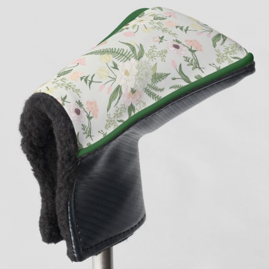 Ventilatorpatroon met groene tuinvloer golfheadcover (3/4 voorkant)