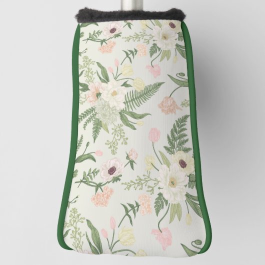 Ventilatorpatroon met groene tuinvloer golfheadcover (Draai 90)