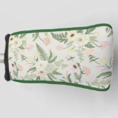 Ventilatorpatroon met groene tuinvloer golfheadcover (Voorkant)