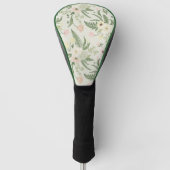 Ventilatorpatroon met groene tuinvloer golfheadcover (Voorkant)