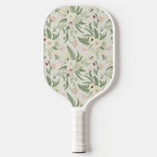 Ventilatorpatroon met groene tuinvloer pickleball paddle (Voorkant)