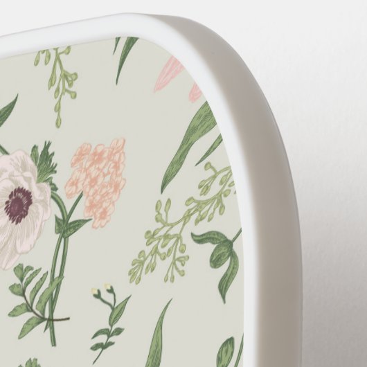 Ventilatorpatroon met groene tuinvloer pickleball paddle (Links Detail)