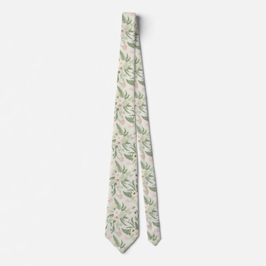 Ventilatorpatroon met groene tuinvloer stropdas (Voorkant)