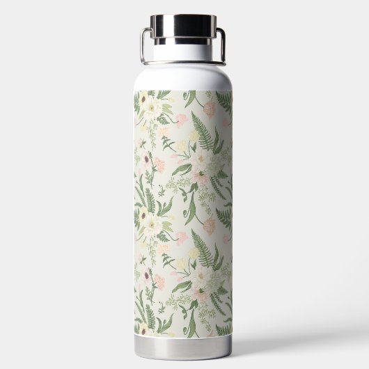 Ventilatorpatroon met groene tuinvloer waterfles (Achterkant)