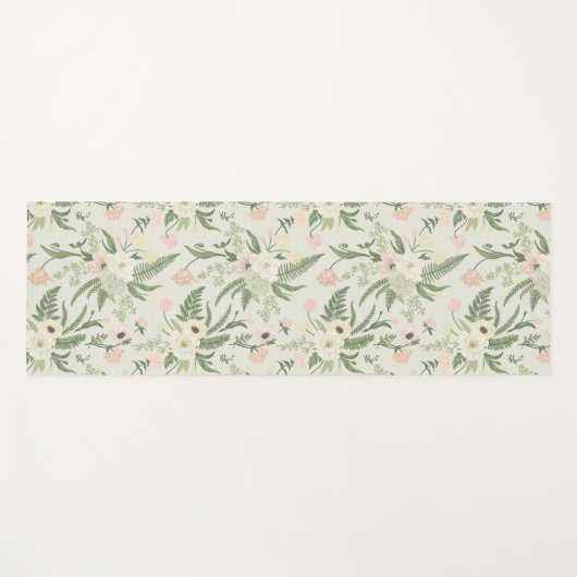 Ventilatorpatroon met groene tuinvloer yogamat (Voorkant (horizontaal))