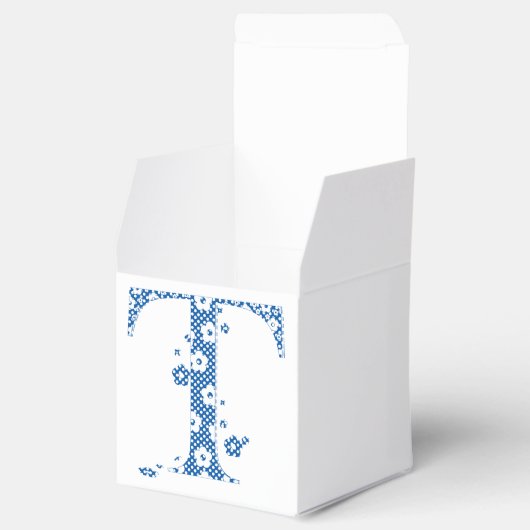 Ventilatorpatroonbrief T (blauw) Bedankdoosjes (Geopend)
