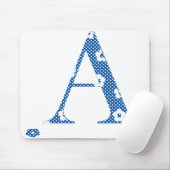 VentilatorpatroonLetter A (blauw) Muismat (Met muis)