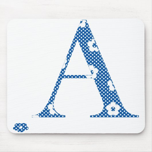 VentilatorpatroonLetter A (blauw) Muismat (Voorkant)