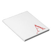 Ventilatorpatroonletter A (rood) Notitieblok (Schuin)