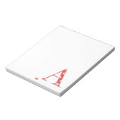 Ventilatorpatroonletter A (rood) Notitieblok (Linkerzijde)