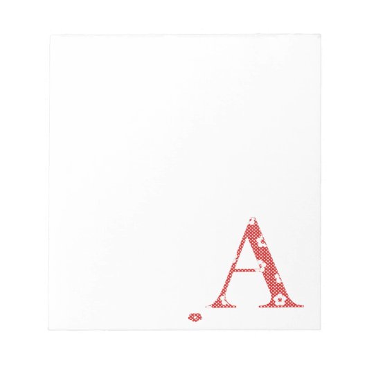 Ventilatorpatroonletter A (rood) Notitieblok (Voorkant)