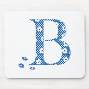 VentilatorpatroonLetter B (blauw) Muismat