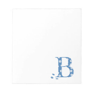 VentilatorpatroonLetter B (blauw) Notitieblok