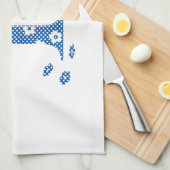 VentilatorpatroonLetter B (blauw) Theedoek (Quarter Fold)