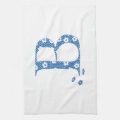 VentilatorpatroonLetter B (blauw) Theedoek (Verticaal)