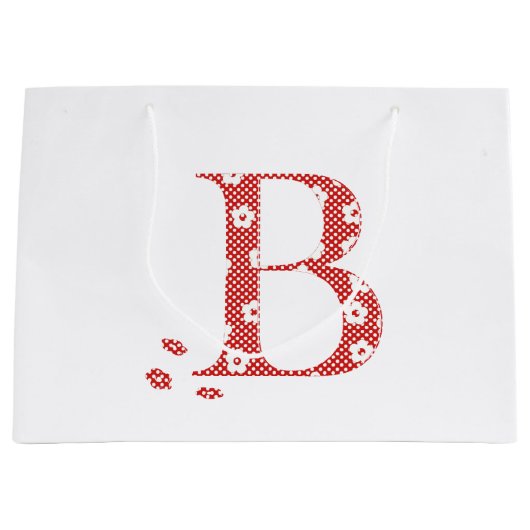 VentilatorpatroonLetter B (rood) Groot Cadeauzakje (Voorkant)