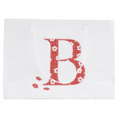 VentilatorpatroonLetter B (rood) Groot Cadeauzakje (Achterkant)