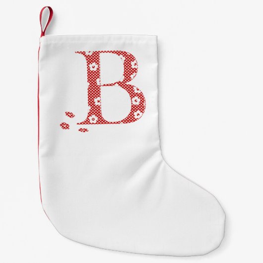 VentilatorpatroonLetter B (rood) Kleine Kerstsok (Voorkant)