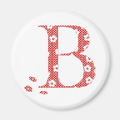 VentilatorpatroonLetter B (rood) Magneet (Voorkant)