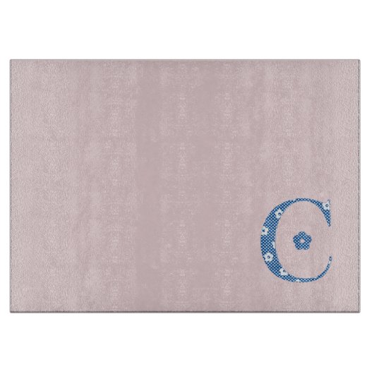 VentilatorpatroonLetter C(blauw) Snijplank (Voorkant)