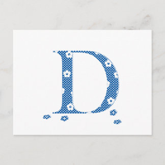 VentilatorpatroonLetter D (blauw) Briefkaart