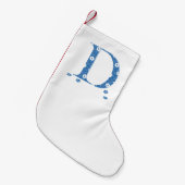 VentilatorpatroonLetter D (blauw) Kleine Kerstsok (Voorkant (Hangend))