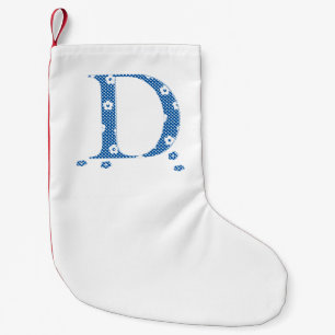 VentilatorpatroonLetter D (blauw) Kleine Kerstsok