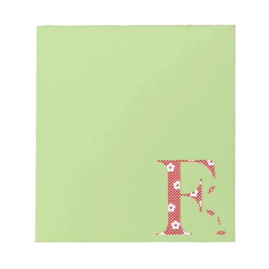 VentilatorpatroonLetter F (rood) Notitieblok (Voorkant)