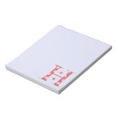 Ventilatorpatroonletter H (rood) Notitieblok (Linkerzijde)