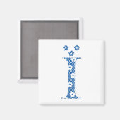 VentilatorpatroonLetter I (blauw) Magneet (Voorkant / Achterkant)