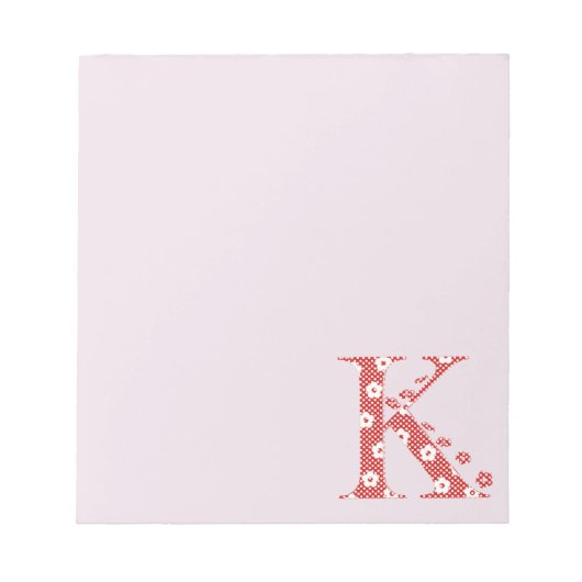 VentilatorpatroonLetter K(rood) Notitieblok (Voorkant)