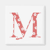 VentilatorpatroonLetter M (rood) Magneet (Voorkant)