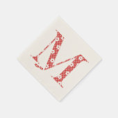 VentilatorpatroonLetter M (rood) Servetten (Hoek)