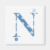 VentilatorpatroonLetter N(blauw) Magneet (Voorkant)