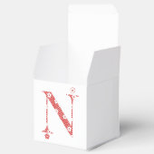 VentilatorpatroonLetter N(rood) Bedankdoosjes (Geopend)
