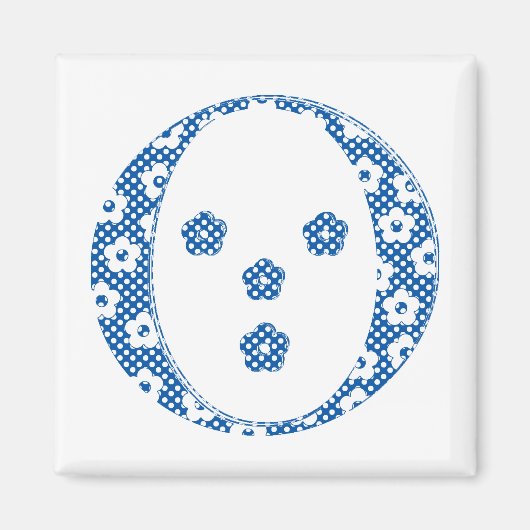VentilatorpatroonLetter O (blauw) Magneet (Voorkant)