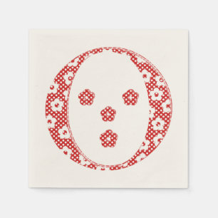 Ventilatorpatroonletter O (rood) Servet