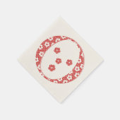 Ventilatorpatroonletter O (rood) Servet (Hoek)