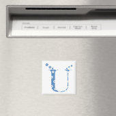 VentilatorpatroonLetter U (blauw) Magneet (Insitu (Vaatwasser))
