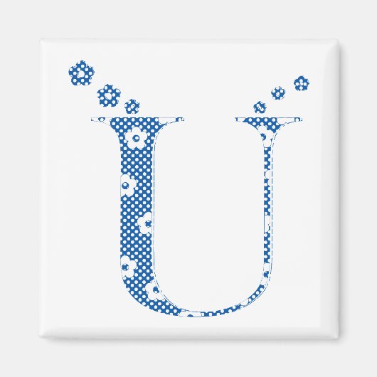 VentilatorpatroonLetter U (blauw) Magneet (Voorkant)