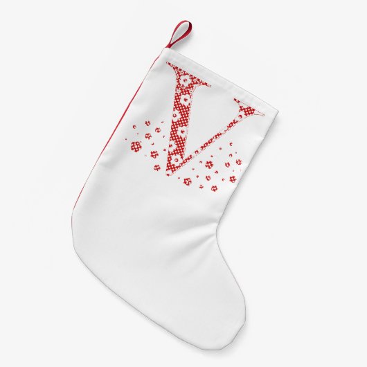 VentilatorpatroonLetter V(rood) Kleine Kerstsok (Voorkant (Hangend))