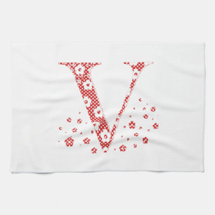 VentilatorpatroonLetter V(rood) Theedoek
