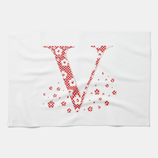 VentilatorpatroonLetter V(rood) Theedoek