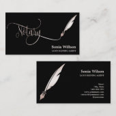 Ventilatorpen met goudtipografie van notariselegan visitekaartje (Voorkant / Achterkant)