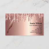 Ventilatorpen met goudtipografie van notariselegan visitekaartje (Achterkant)