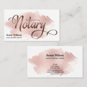 Ventilatorpen met goudtipografie van notariselegan visitekaartje (Voorkant / Achterkant)